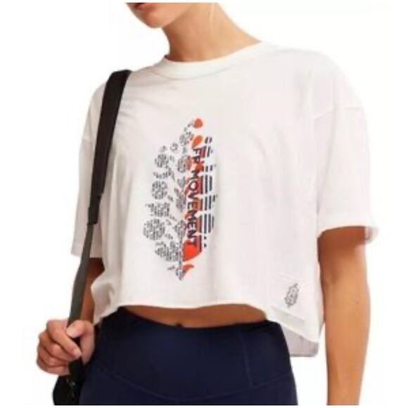 NWT FREE PEOPLE MOVEMENT Women’s Inspire Graphic print Tshirt XL - Picture 1 of 5